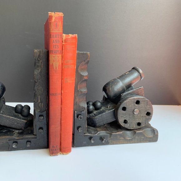 Vintage Handmade Cannon Bookends - Picture 2 of 10